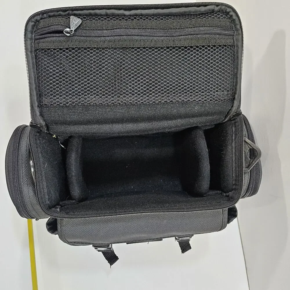 Rugged Ambico Camera Bag DSLR Case Black Padded Multi Pocket Travel Gear